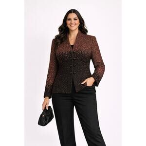 Vintage Red Wool Blend  Medium Classic Tailored Career